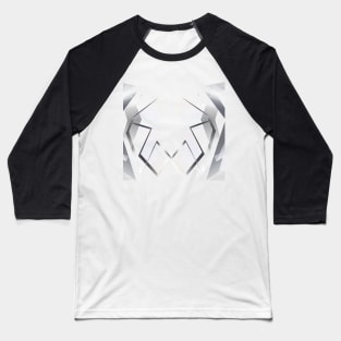 Geometric elegant gray silver abstract Baseball T-Shirt